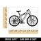 Mountain Bike Bicycle Cyclist Rectangle Rubber Stamp for Stamping Crafting